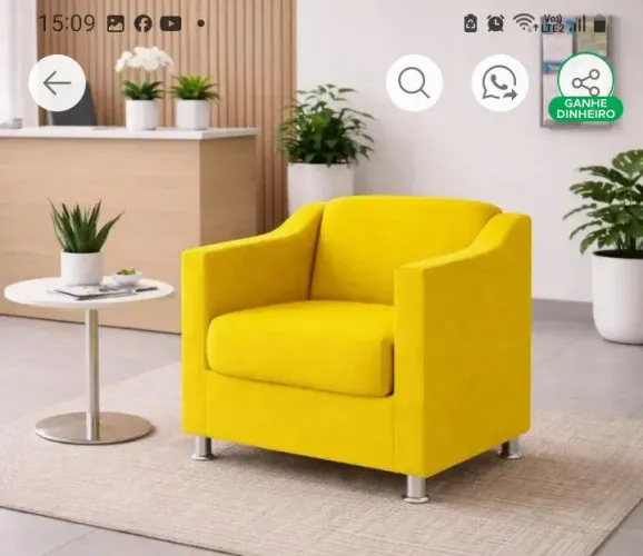 Poltrona amarelinha, conforto e beleza para qualquer ambiente em sua casa ou consultório .