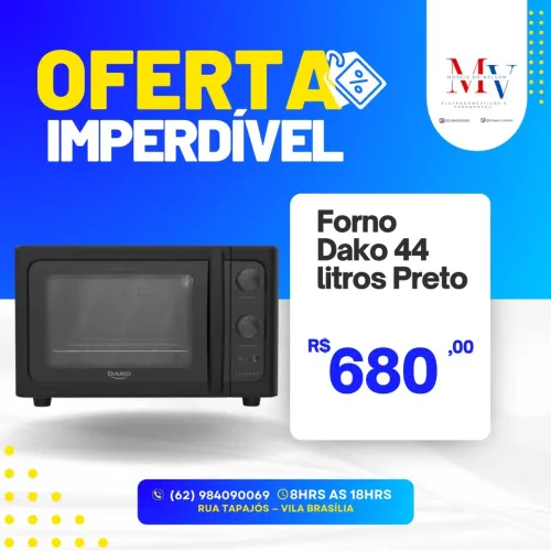 Forno Dako 44 litros preto