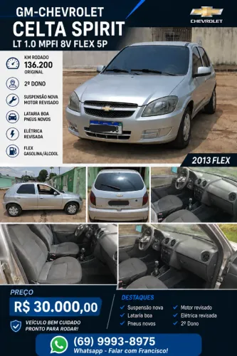 Chevrolet Celta Spirit/ LT 1.0 MPFI 8V Flexp. 5P 2013
