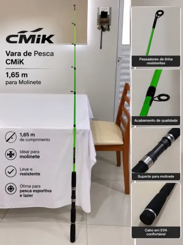 vara de pesca CMiK de 1,65m para molinete