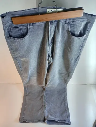 Calca Jeans Masculina Pool Slim Tam 46 Cinza Botoes Ok
