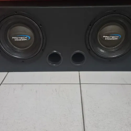 Caixa vedada em couro + 2x Protech 550 rms cada