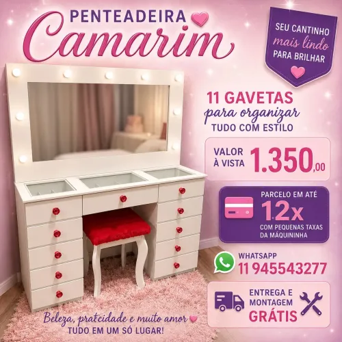 Penteadeira camarim completa