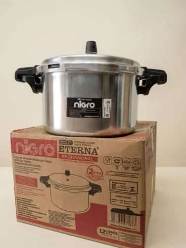 NOVO - PANELA DE PRESSÃO NIGRO 12L PROFISSIONAL 