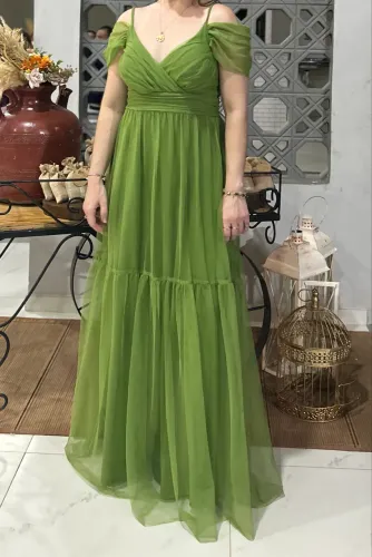 Vestido de festa verde