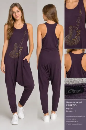 macacão saruel capezio roxo p