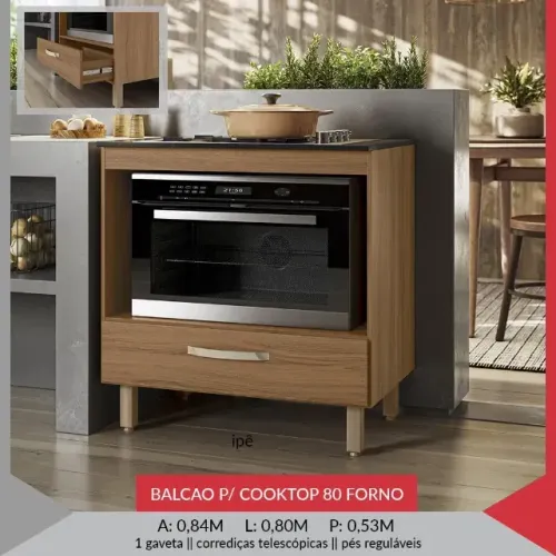 BALCÃO PARA COOKTOP E FORNO