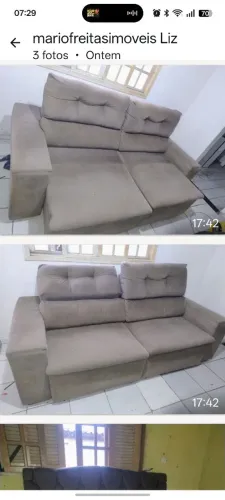 Sofá reclinável 3 lugares
