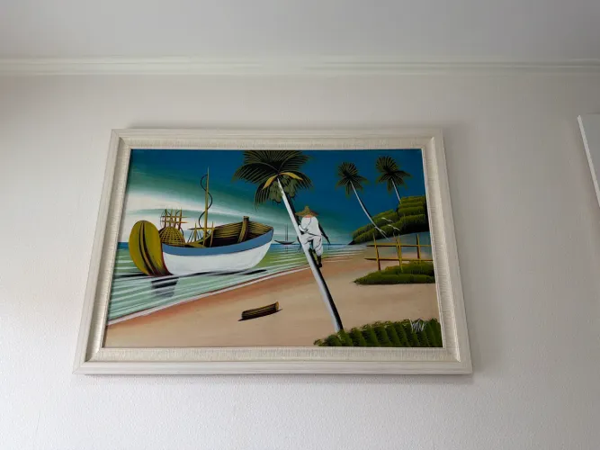 Pintura acrílico sobre tela 1,10 cm X 70 cm. Com moldura. Feita no Recife. 