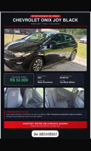 Chevrolet Joy Hatch 1.0 8V Black Edition Flex MEC 2021