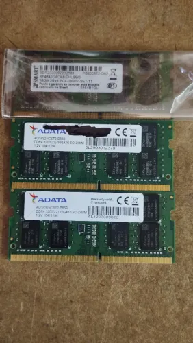 Lote 5 memória 8gb, 3 memória 16gb ddr4 notebook