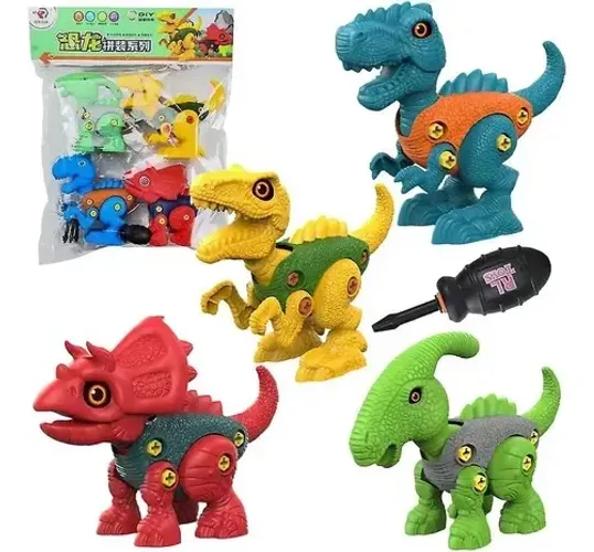 4 bonecos de dinossauro Desmontáveis