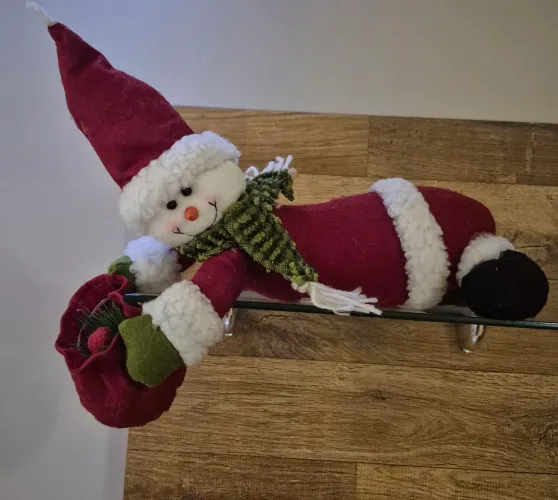Boneco de Neve Natalino Decorativo Pelúcia Enfeite Natal 30cm