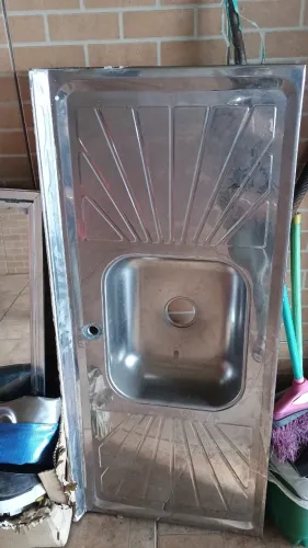 Pia de inox sem uso 1,20