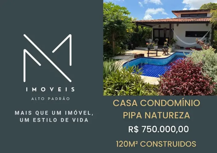 CASA CONDOMÍNIO PIPA NATUREZA 120M²