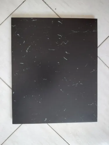 Tampo para balcão 42x52 100% MDF com acabamento fosco preto marmorizado