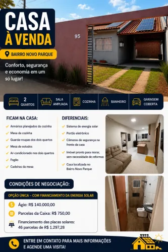VENDO CASA - BAIRRO NOVO PARQUE