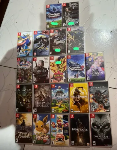 Coleção de jogos mídia física no tendo Switch