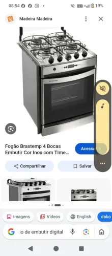 Fogão de embutir automático