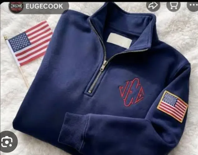 Y2K retrô americano estilo casual zíper pulôver