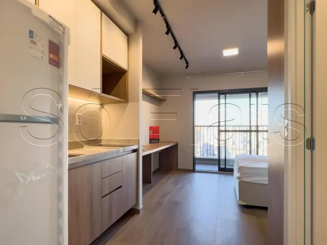 Studio Co.next Liberdade, flat disponível para locação contendo 25m² e 1 dormitório do cen