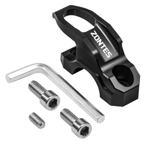 Gancho de Capacete Moto CNC Alumínio - Suporte Bagagem Zontes 350/368/703 + Universal 22mm