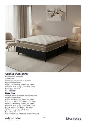 Cama Box Colchão Casal Durosprind Plumatex
