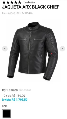 Jaqueta em couro ARX