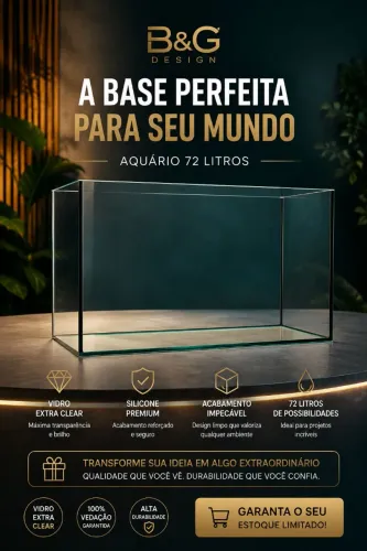 Aquário de 72 litros