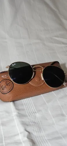 Óculos de Sol Ray-Ban Round Metal Dourados - Clássicos e Originais