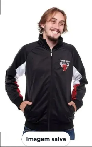 Jaqueta NBA Chicago Bulls basquete unissex tamanho M cor preto inverno e outono