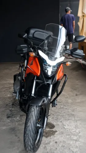 Honda CB 500X 2019 Laranja! Equipada, Conservada e Pronta para Viajar.