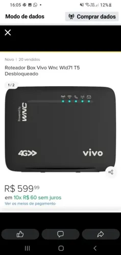 Roteador de chip as 4 operadorad