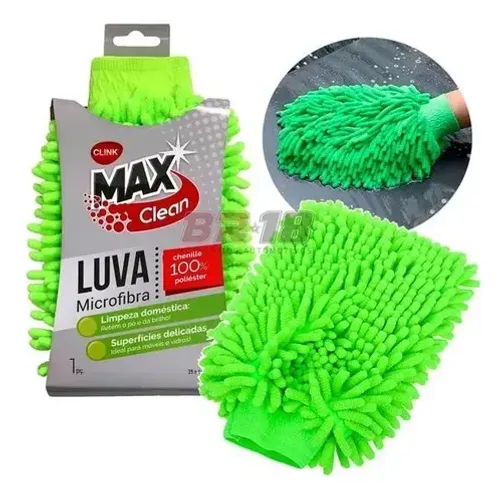 Luvas Microfibra Multiuso Lava Carro Limpeza Doméstica