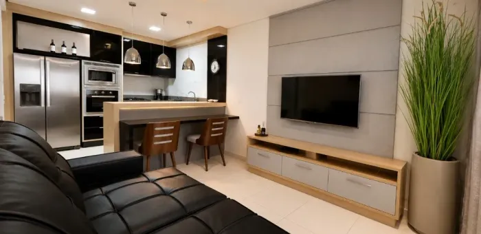 Apartamento de 2 dormitórios mobiliado em Barreiros