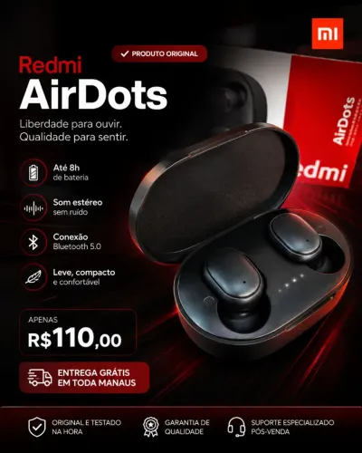 FONE DE OUVIDO XIAOMI ORIGINAL - SOM PREMIUM COM ENTREGA GRÁTIS! ?