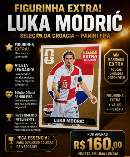 Vendo figurinha Extra Sticker Bronze do jogador Luka Modri?