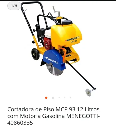 Vendo cortador de asfalto a gasolina menegotti 