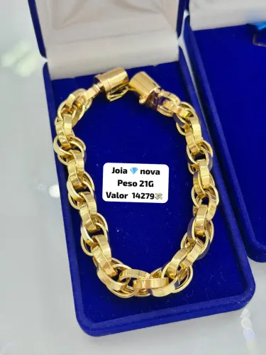 Pulseira de ouro 18k 21g Exclusiva | Certificado de garantia | Loja física