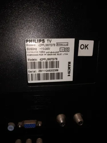 TV 42' Philips - apresenta som mas não mostra imagem