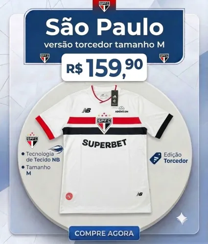 Camisa São Paulo versao torcedor M