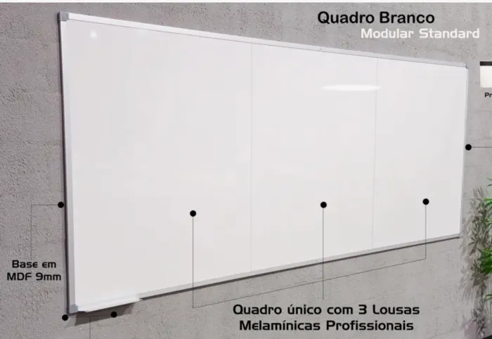 Quadro Branco Modular Reto - Profissional