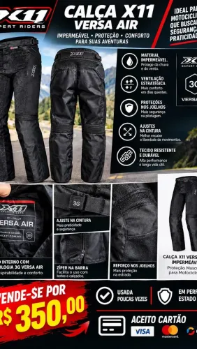 Calaca  motociclisra X11 Versa air.  moto 