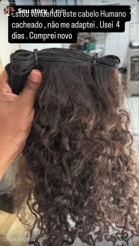 Cabelo Humano cacheado 75 cm