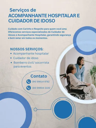 Acompanhante hospitalar masculino e feminino