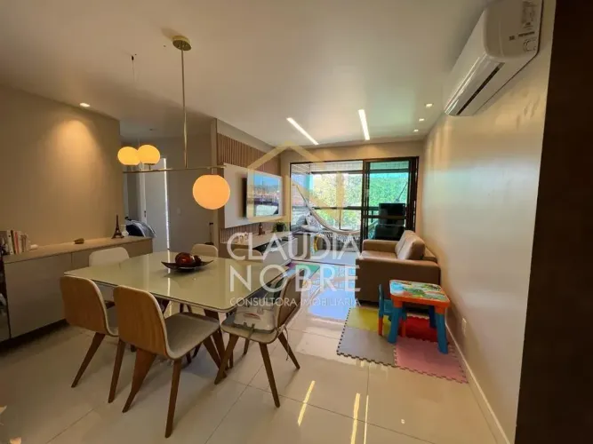 Apartamento Beira-Mar em Jacarecica  74m², 2 Suítes e Mobiliado - Maceió - AL
