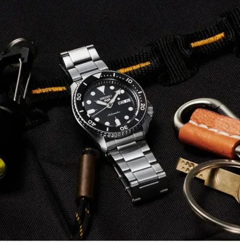 Relógio Seiko New 5 Sports Masculino em Aço Prateado SRPD55B1