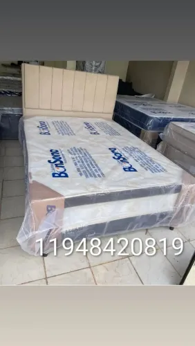 Promoção camas box casal com colchão molas ensacada