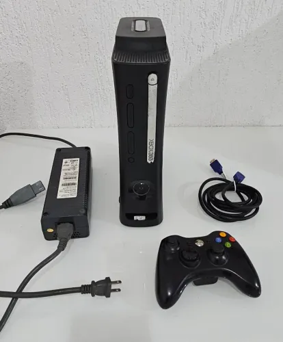 Xbox 360 Fat 2009 Com HD + Acessórios - Leia Descrição