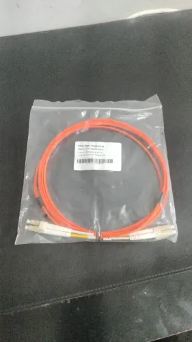 Cordão Óptico laranja LC/LC Multimodo 3M 2mm Fibra Óptica Rede Switch SFP+